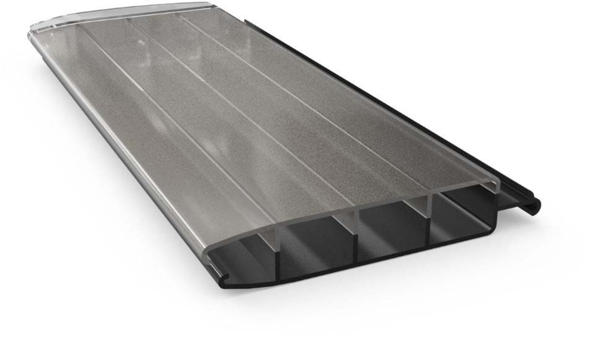 Aquadeck Polycarbonaat Solar lamellenafdekking zwembad - per m2 - Platinum