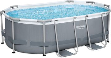 Bestway Power Steel ovaal zwembad - 305 x 200 x 84 cm - met filterpomp en accessoires