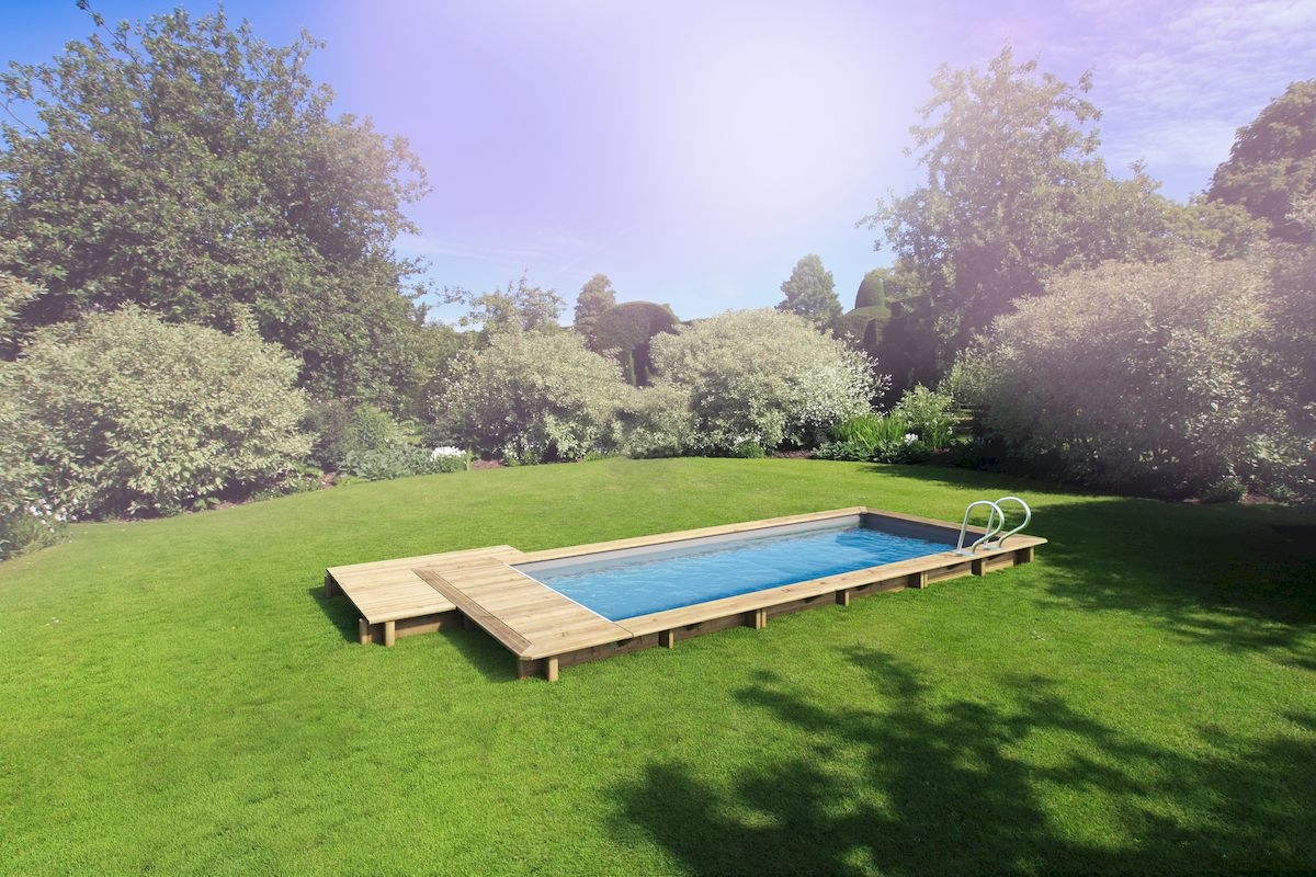 BWT Compact stadszwembad - 6.00 x 2.50 x 1.33 m - met zandfilterpomp en omkasting volledig ingegraven