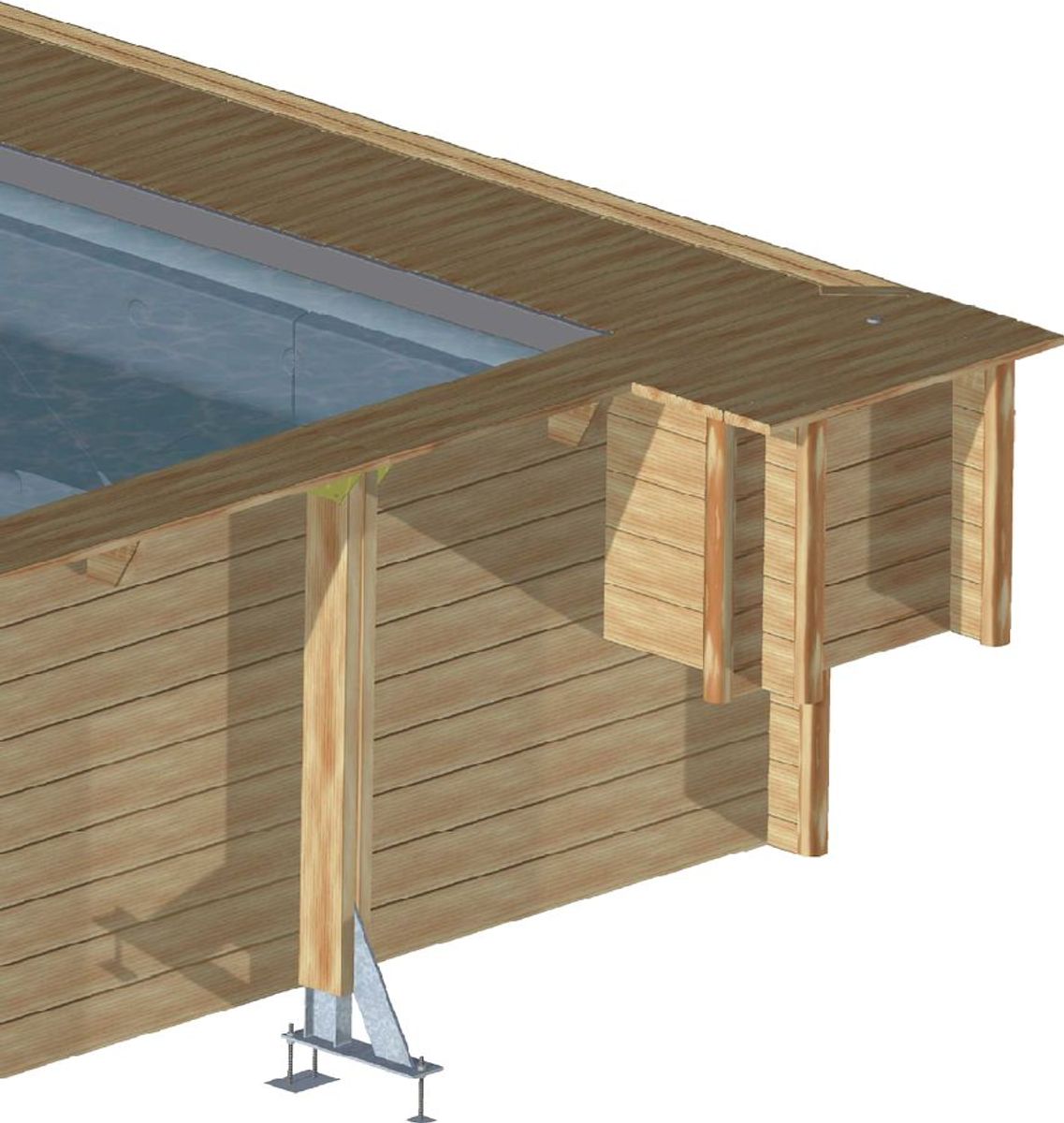 BWT Houten omkasting voor droge kuil Stadszwembad XL