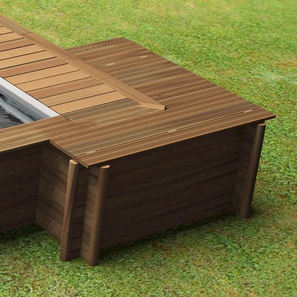 BWT Houten omkasting voor droge kuil stadszwembad compact