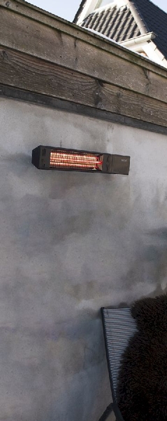 Sunred Heater Fortuna Wall 1500 Black terrasverwarmer