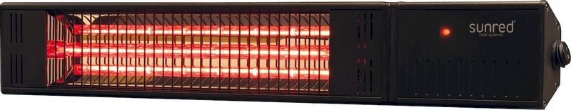 Sunred Heater Fortuna Wall 1500 Black terrasverwarmer