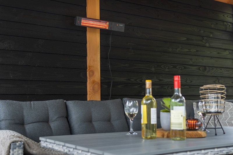 Sunred Heater Fortuna Wall 1500 Black terrasverwarmer