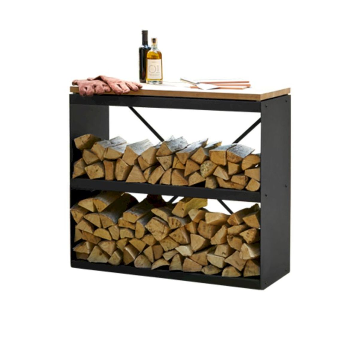 OFYR Wood Storage Black Dressoir met handschoenen