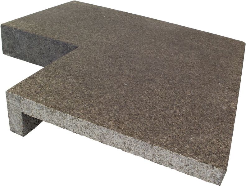 AQS Asian Black randtegel – hoekstuk