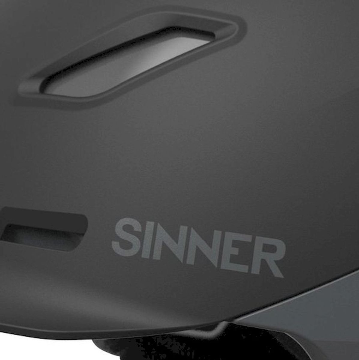 Sinner Moonstone skihelm - Matte Black/Dark Grey ventilatiekanalen