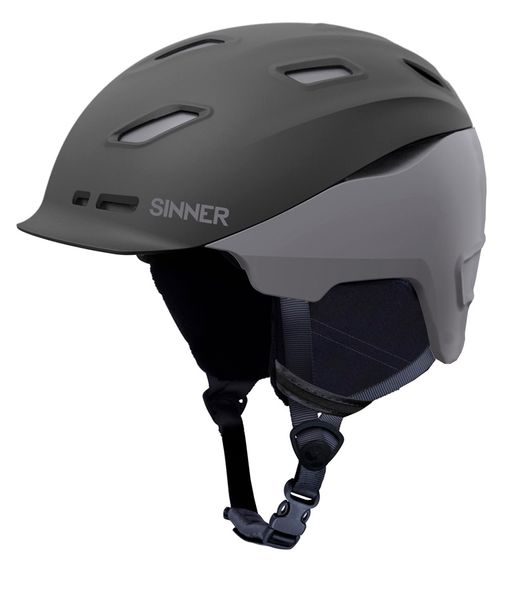Sinner Moonstone skihelm - Matte Black/Dark Grey