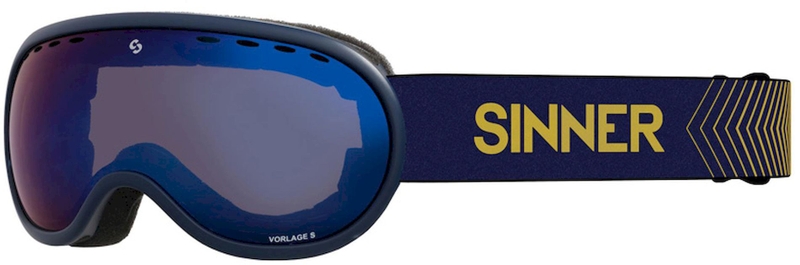 Sinner Vorlage S skibril - Donkerblauw - Blauwe lens 