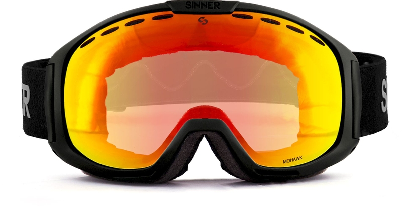 Bestaan Verhandeling Slink Sinner Mohawk skibril matte black - oranje + roze lens