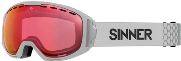 Sinner Mohawk skibril - Mat Lichtgrijs - Rode + Roze lens