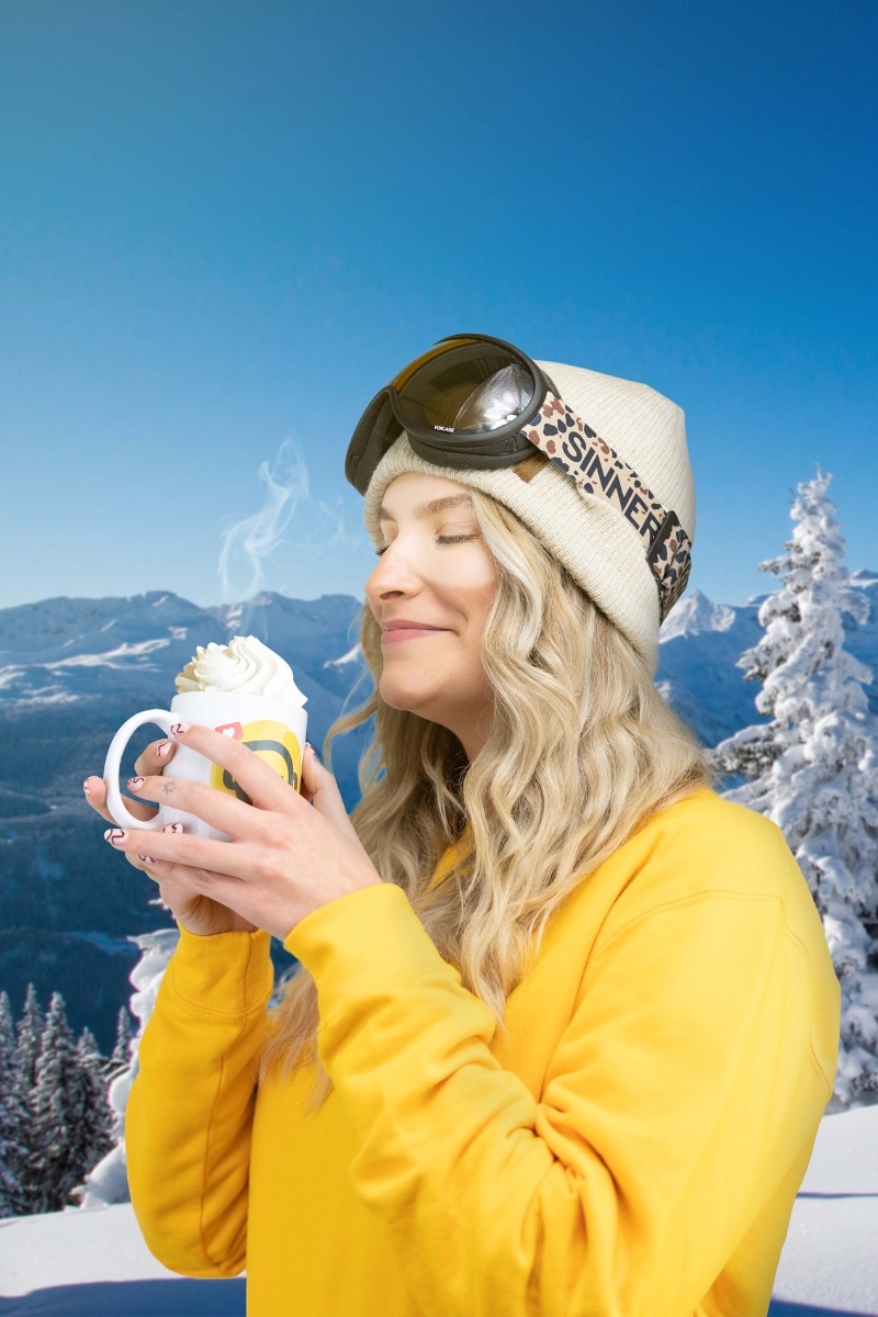 Sinner Vorlage skibril - Matte Black - Gouden lens
