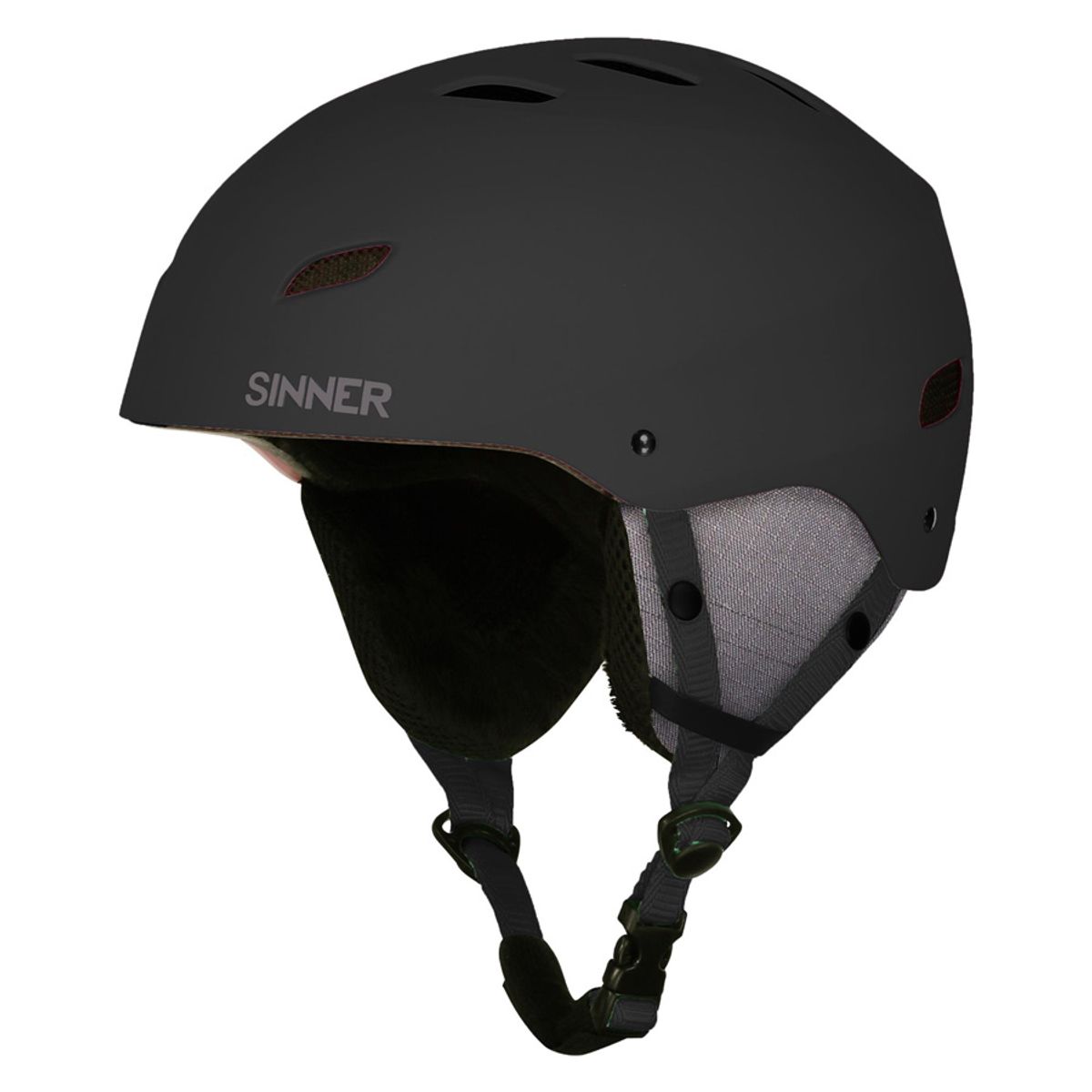 Sinner Bingham skihelm kind - Matte Black