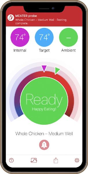MEATER thermometer app, bbq thermometer, wifi thermometer