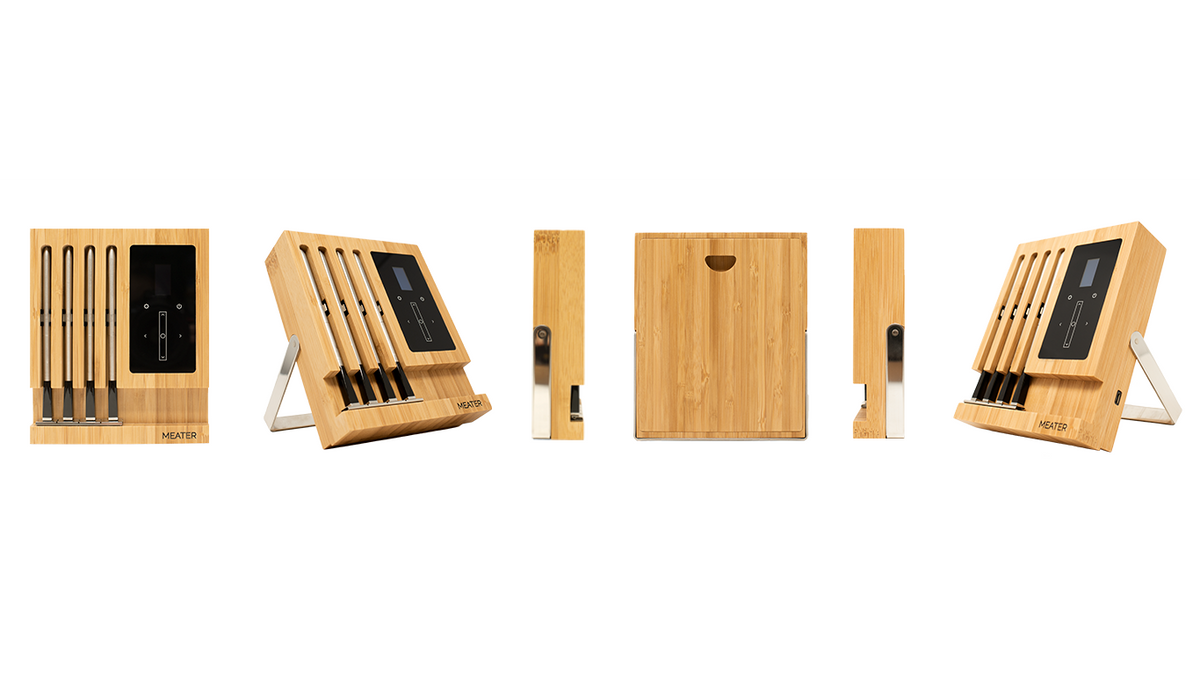 MEATER block 360 graden foto, draadloze bbq thermometer, wifi thermometer, OLED display