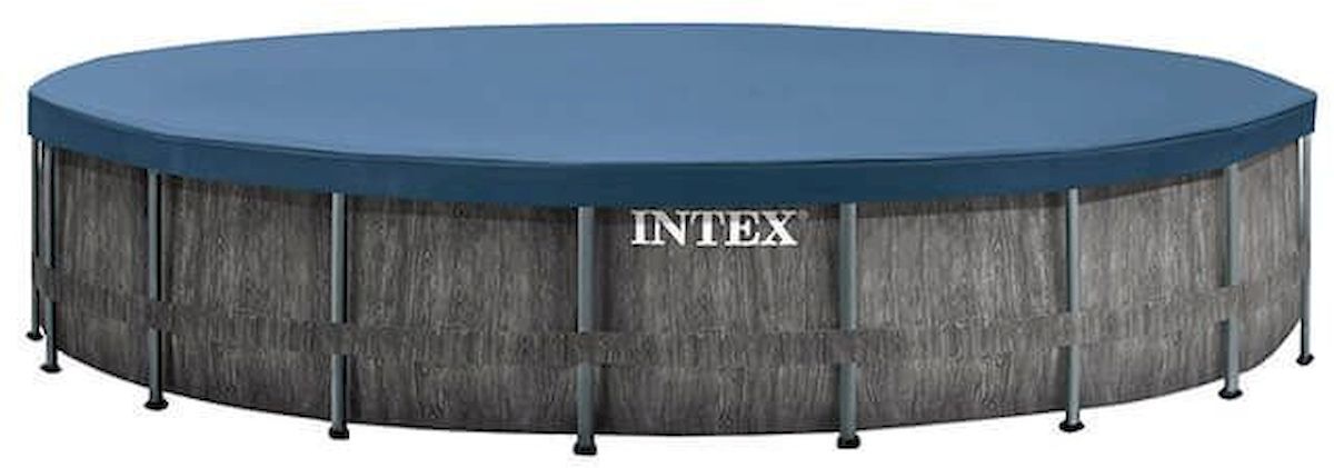 Intex Prism Frame Pool Greywood 549 x 122 cm - afgedekt