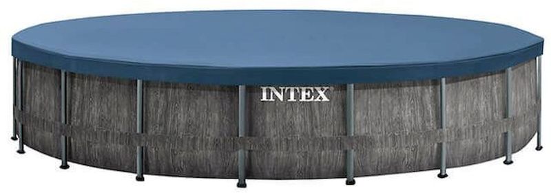 Intex Prism Frame Pool Greywood 549 x 122 cm - afgedekt