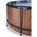 EXIT Wood zwembad - 360 x 122 cm - met zandfilterpomp en trap liner en frame