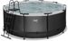 EXIT Black Leather zwembad - 360 x 122 cm - met zandfilterpomp en trap