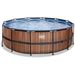 EXIT Wood zwembad - 427 x 122 cm - met zandfilterpomp en trap zonder trap