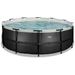 EXIT Black Leather zwembad - 427 x 122 cm - met zandfilterpomp en trap zonder trap