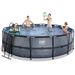EXIT Stone zwembad - 450 x 122 cm - met zandfilterpomp en trap sfeerbeeld