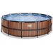 EXIT Wood zwembad - 488 x 122 cm - met zandfilterpomp en trap alleen zwembad