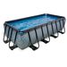 EXIT Stone zwembad - 400 x 200 x 100 cm - met zandfilterpomp en trap zonder zwembadtrap