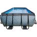EXIT Stone zwembad - 400 x 200 x 100 cm - met zandfilterpomp en trap voorkant