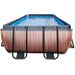 EXIT Wood zwembad - 400 x 200 x 100 cm - met zandfilterpomp en trap voorkant