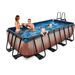 EXIT Wood zwembad - 400 x 200 x 100 cm - met zandfilterpomp en trap sfeerbeeld gezin