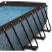 EXIT Stone zwembad - 400 x 200 x 122 cm - met zandfilterpomp en trap frame