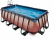 EXIT Wood zwembad - 400 x 200 x 122 cm - met zandfilterpomp en trap
