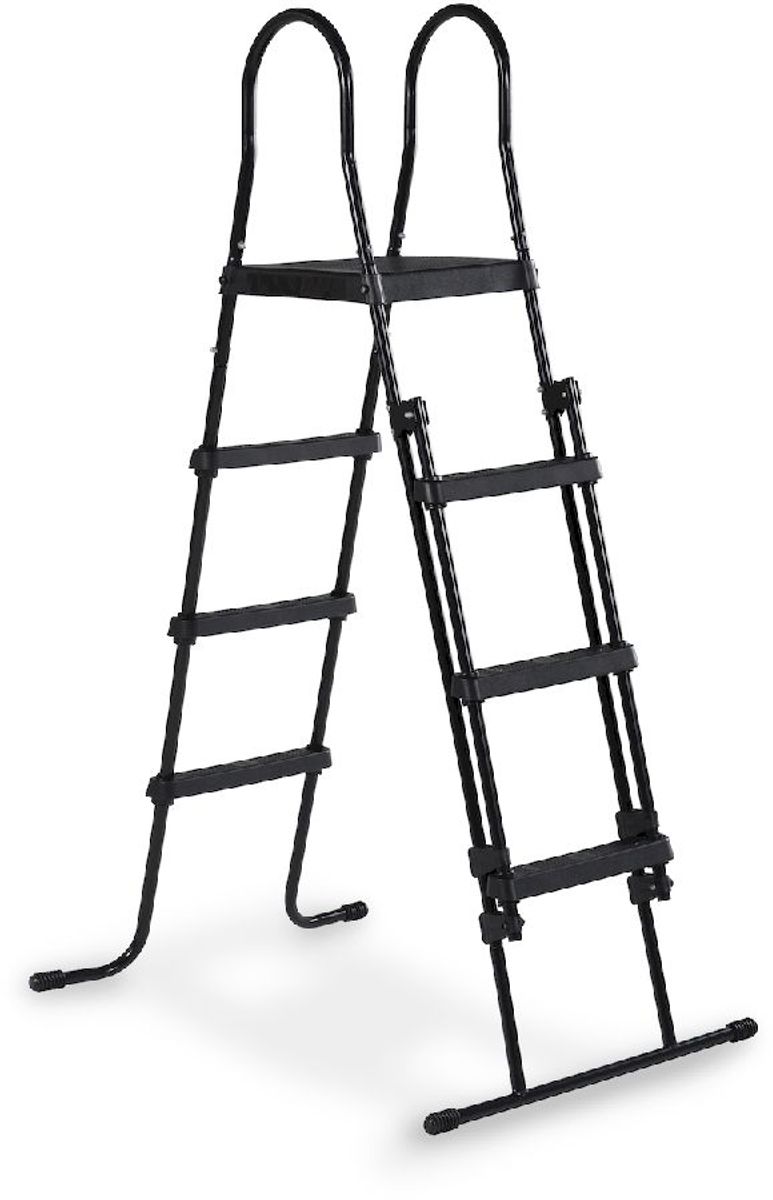 EXIT Black Leather zwembad - 400 x 200 x 122 cm - met zandfilterpomp en trap zwembadtrap