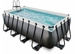 EXIT Black Leather zwembad - 400 x 200 x 122 cm - met zandfilterpomp en trap
