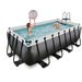 EXIT Black Leather zwembad - 400 x 200 x 122 cm - met zandfilterpomp en trap sfeerbeeld