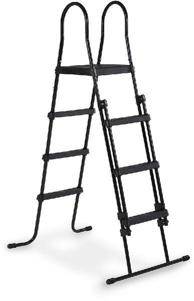 EXIT Black Leather zwembad - 400 x 200 x 122 cm - met zandfilterpomp en trap zwembadtrap