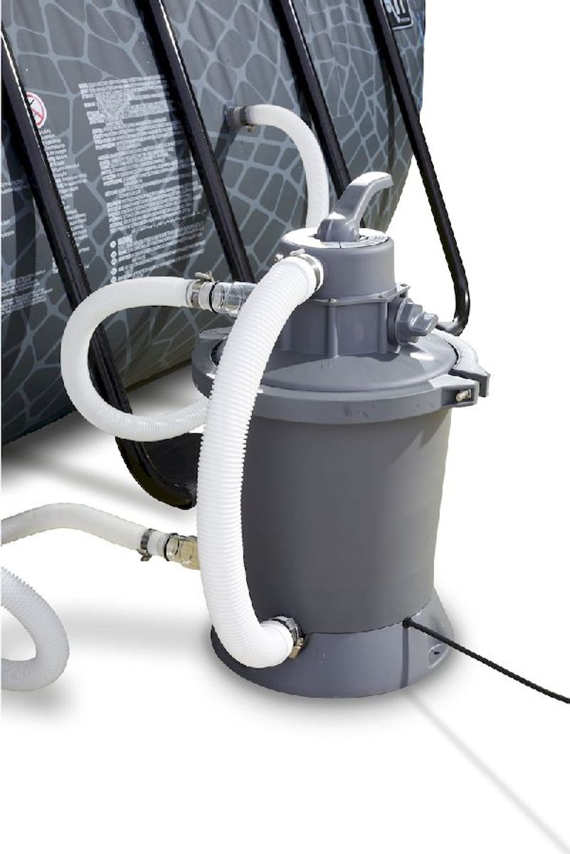 EXIT Stone zwembad - 540 x 250 x 100 cm - met zandfilterpomp en trap zandfilterpomp