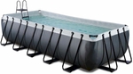 EXIT Black Leather zwembad - 540 x 250 x 122 cm - met zandfilterpomp en trap