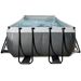 EXIT Black Leather zwembad - 540 x 250 x 122 cm - met zandfilterpomp en trap voorkant