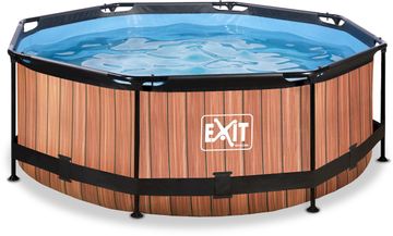 EXIT Wood zwembad - 244 x 76 cm - met filterpomp