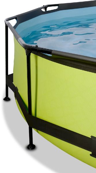 EXIT Lime zwembad - 244 x 76 cm - met filterpomp wand en frame