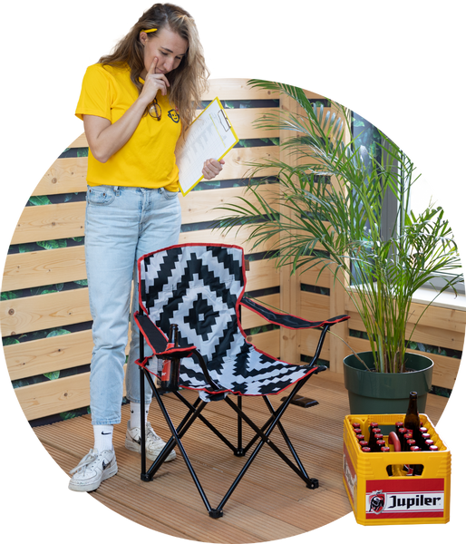 Bo-Camp Urban Outdoor Madison vouwstoel - Zwart/wit