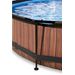 EXIT Wood zwembad - 300 x 76 cm - met filterpomp wand en frame