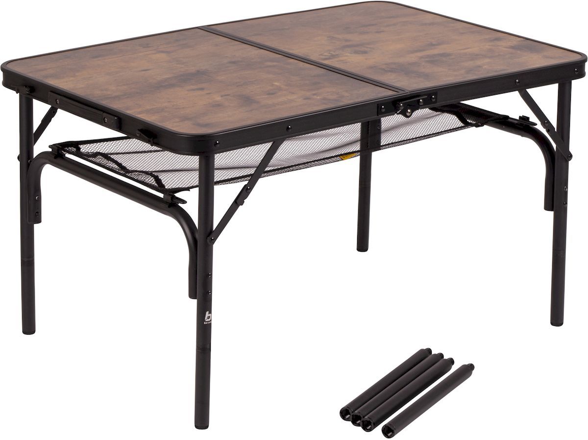 Bo-Camp Industrial Decatur 90 x 60 campingtafel - Zwart/houtlook