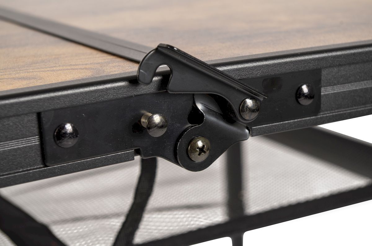 Bo-Camp Industrial Decatur 90 x 60 campingtafel - Zwart/houtlook