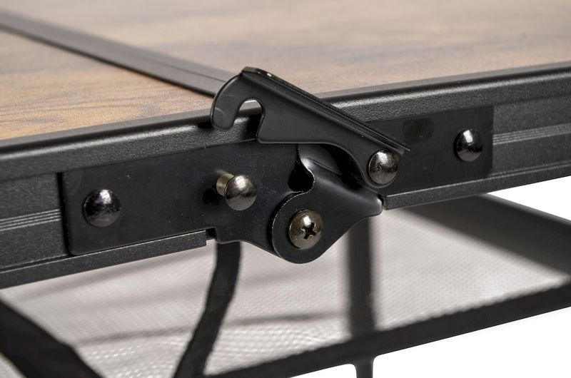 Bo-Camp Industrial Decatur 90 x 60 campingtafel - Zwart/houtlook