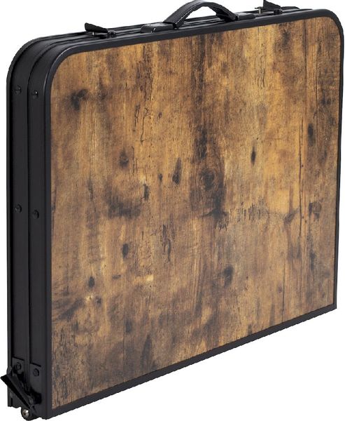 Bo-Camp Industrial Decatur 90 x 60 campingtafel - Zwart/houtlook