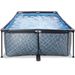 EXIT Stone zwembad - 220 x 150 x 65 cm - met filterpomp voorkant