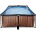 EXIT Wood zwembad - 220 x 150 x 65 cm - met filterpomp voorkant